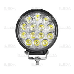 42W(3080Lm) LED Epistar darba lukturis, 10-30V, IP67, ECE R10, CE, RoHS, EMC, auksti balta gaisma 6000K, 116/137.5 mm