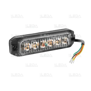 18W(6x3W) 12-24V LED darba lukturis, 4 gaismas funkcijas, dzeltena gaisma, IP67, ECE R10, EMC, CE, 119/32/13 mm